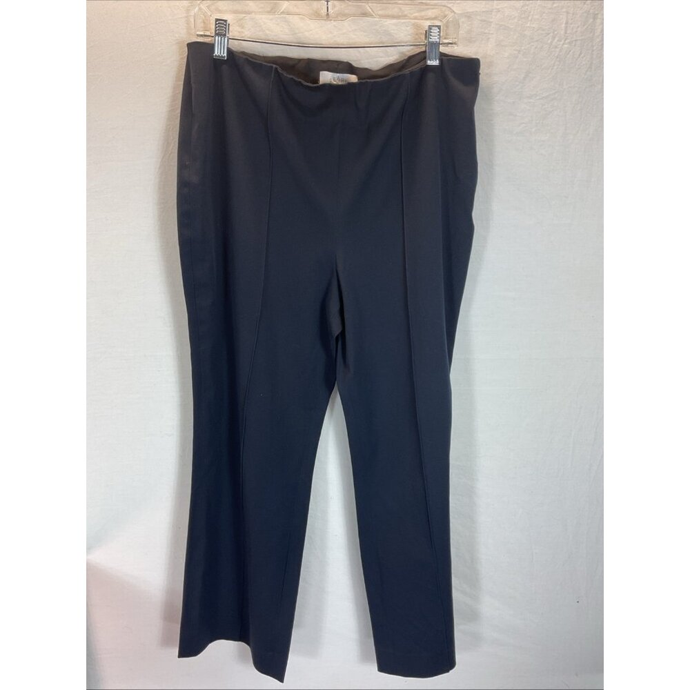 LELA ROSE Navy Blue High Waist Trouser Dress Pants Size 14 straight leg
